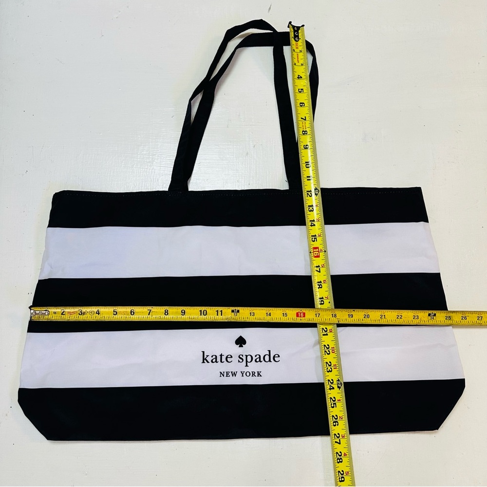 KATE SPADE - Black and white striped clutch bag - Picture 5 of 7